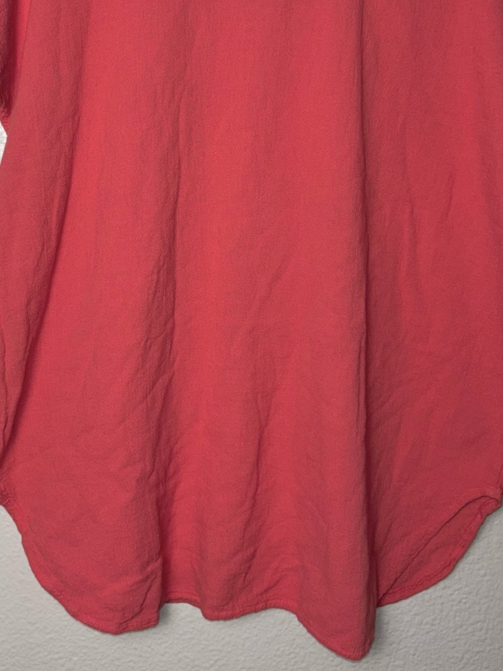 Manta del lago hand embroidered top dolman sleeves woman's size large coral - Picture 12 of 12